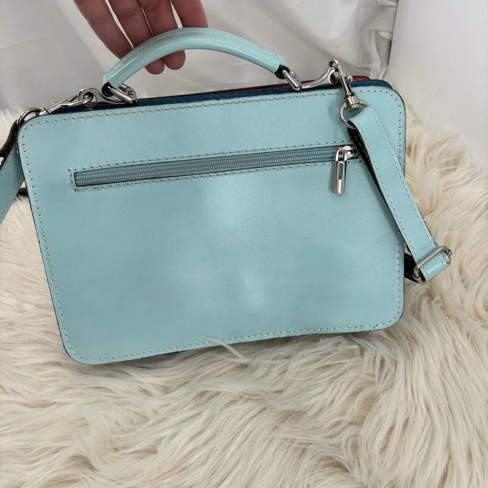 Vintage Vera Pelle purse Multi Color Block Retro